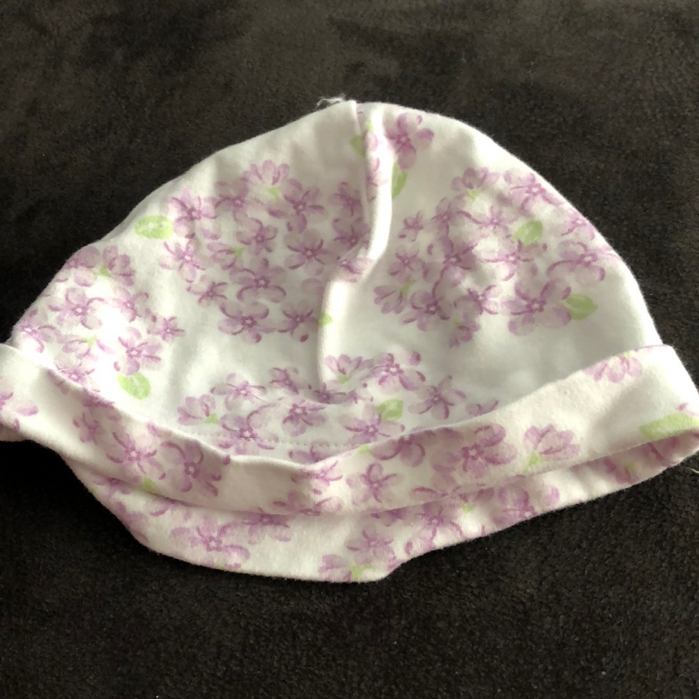 Purple floral hat